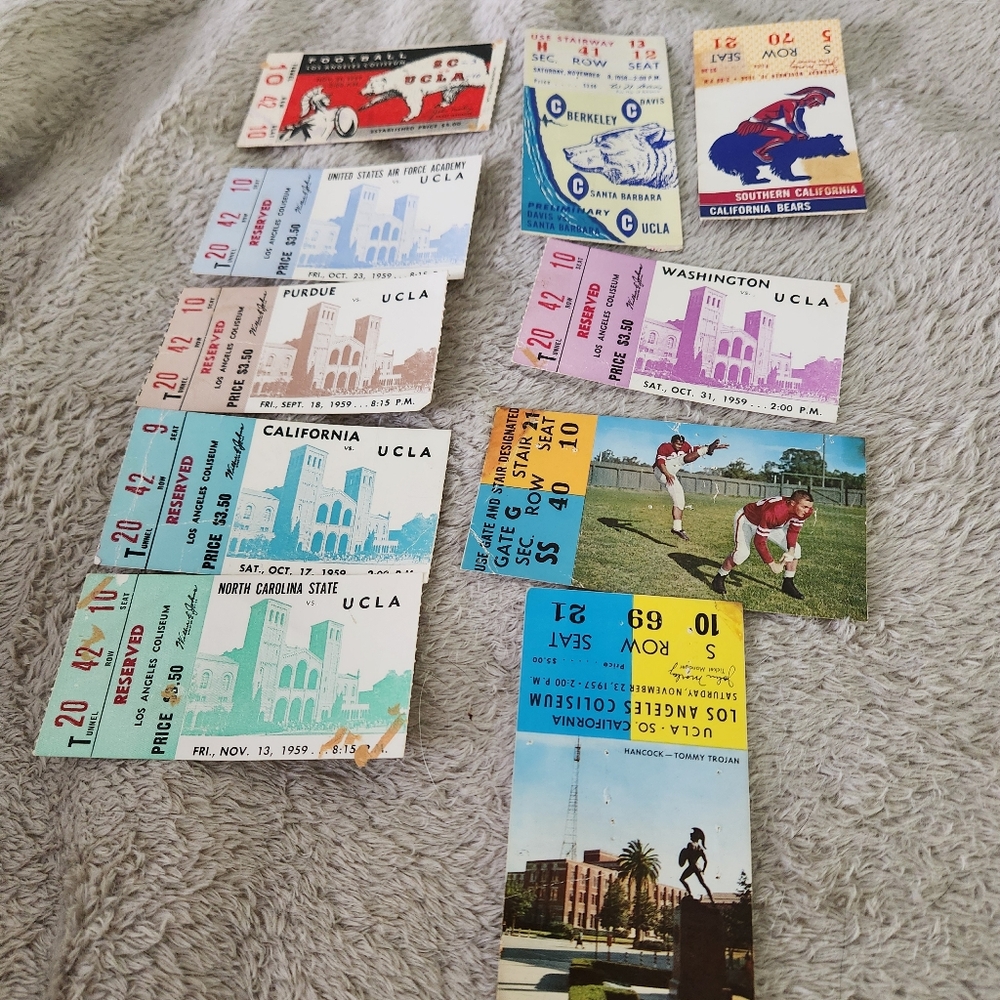 Ucla vintage football tickets